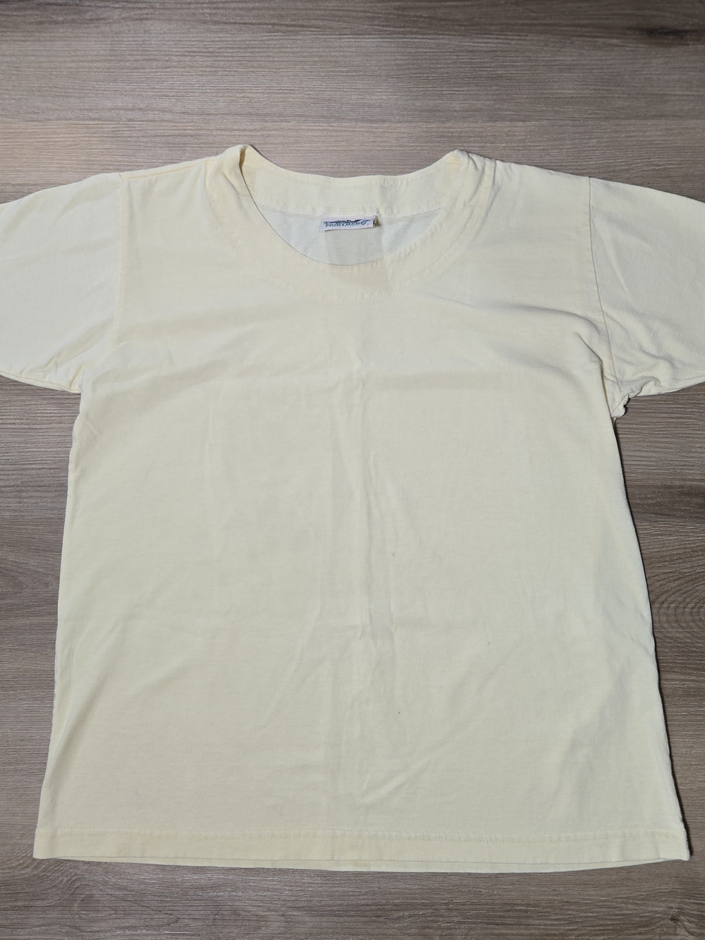Vintage Northern Reflections Short Sleeve Crew T-Shirt in Pale Yellow